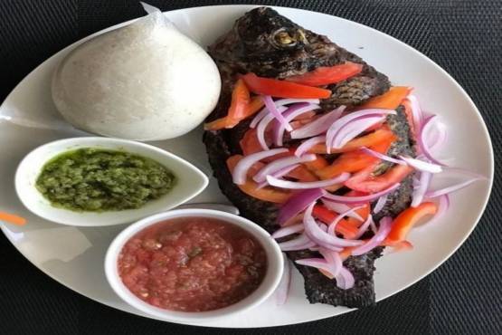 Banku With Okro & Tilipia 