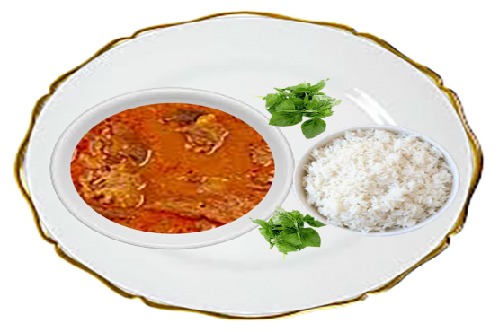 Plain Rice with Light Soup