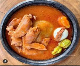 Fufu With Chicken Light Soup