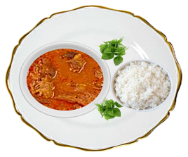 Plain Rice with Light Soup